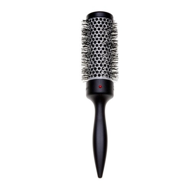 Denman Thermo Ceramic Hourglass Hot Curl Brush - Versatile Hair Curling & Straightening Tool - Gray