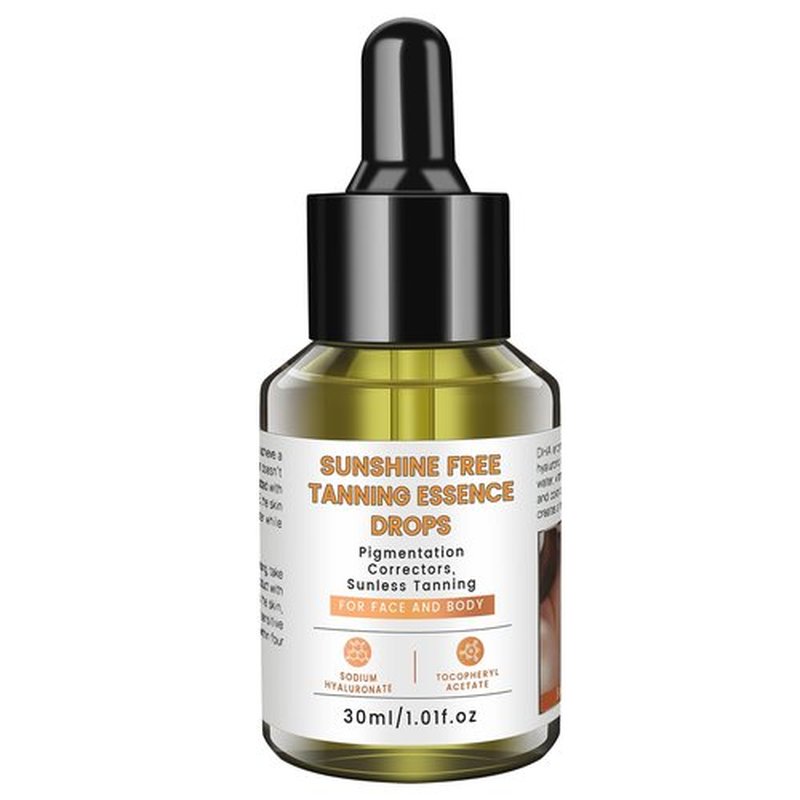 PIPIGE Sunless Tanning Drops – Natural Glow Self Tanner Serum with Hyaluronic Acid & Vitamin E – Fragrance Free & Cruelty Free, Lightweight Bronze Formula for Face & Body