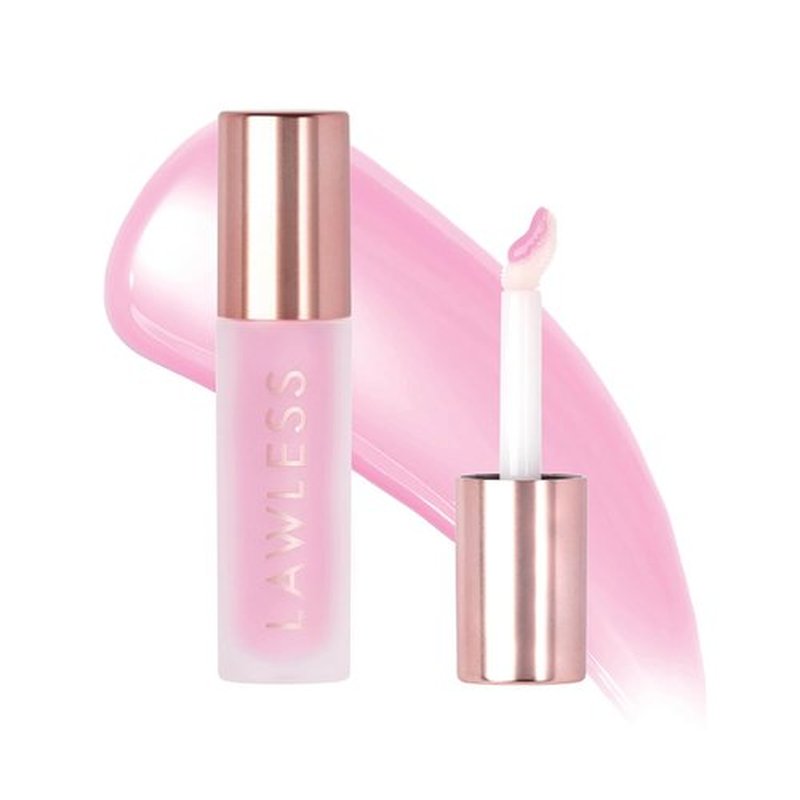 Lawless Forget The Filler Lip Plumping Gloss - Strawberry Milkshake | Volumizing & Hydrating Formula 0.11 oz