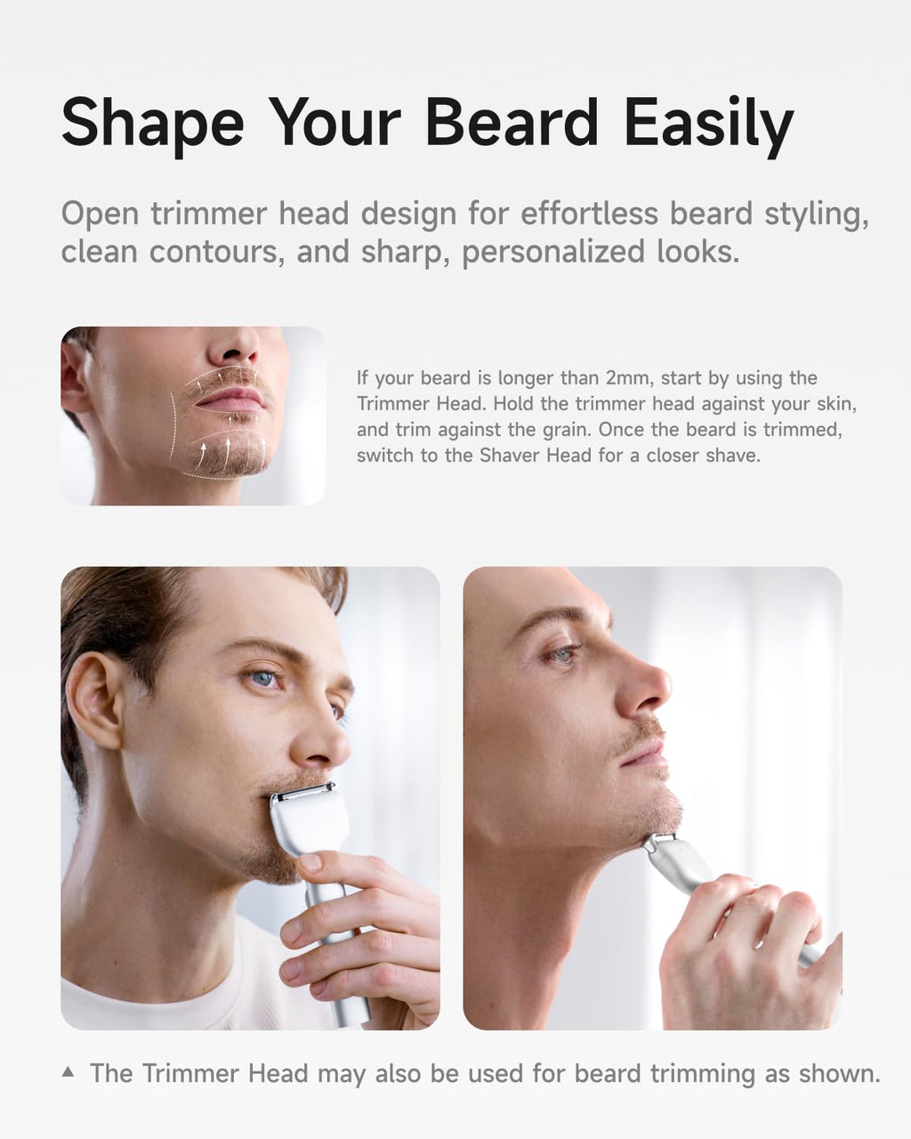 Laifen T1 Pro 1-Blade Electric Shaver for Men Face, Wet & Dry Gray Razor