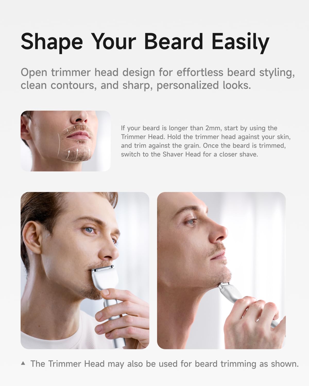 Laifen T1 Pro 1-Blade Electric Shaver for Men Face, Wet & Dry Gray Razor