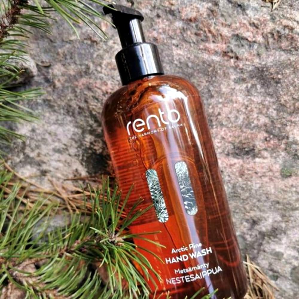 RENTO Hand Wash 13.5 Fl. Oz. (400ml) Gentle & Refreshing Hand Soap for Frequent Hand Washing with Aloe Vera, Vegan, 5 Types: Arctic Berries, Arctic Pine, Birch, Blueberry, Water Lily (Blueberry)