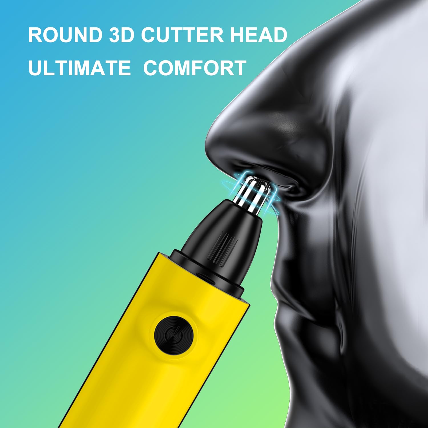 Aiefeya Nose Hair Trimmer for Men & Women, IPX7 Waterproof, USB Rechargeable, Easy Cleaning, All-in-ONE Facial & Eyebrow Trimmer (Yellow)