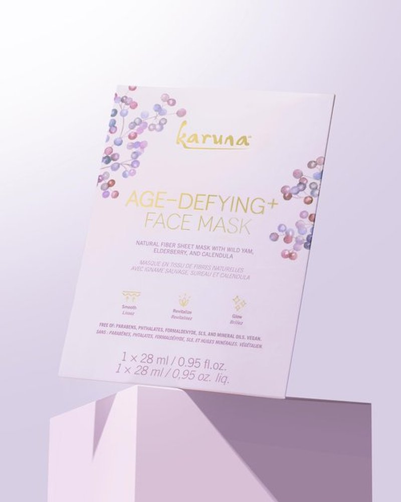Karuna Skin - Age-Defying and Clarifying+ Variety Sheet Mask Set, Moisturizing & Hydrating, Collagen Promotion Properties, Face Mask Set, 5 Pack