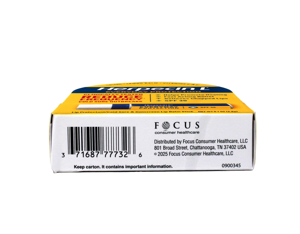 Herpecin-L HL Lip Protectant Sunscreen and Cold Sore Lip Balm Stick - 0.1 oz (Pack of 3)