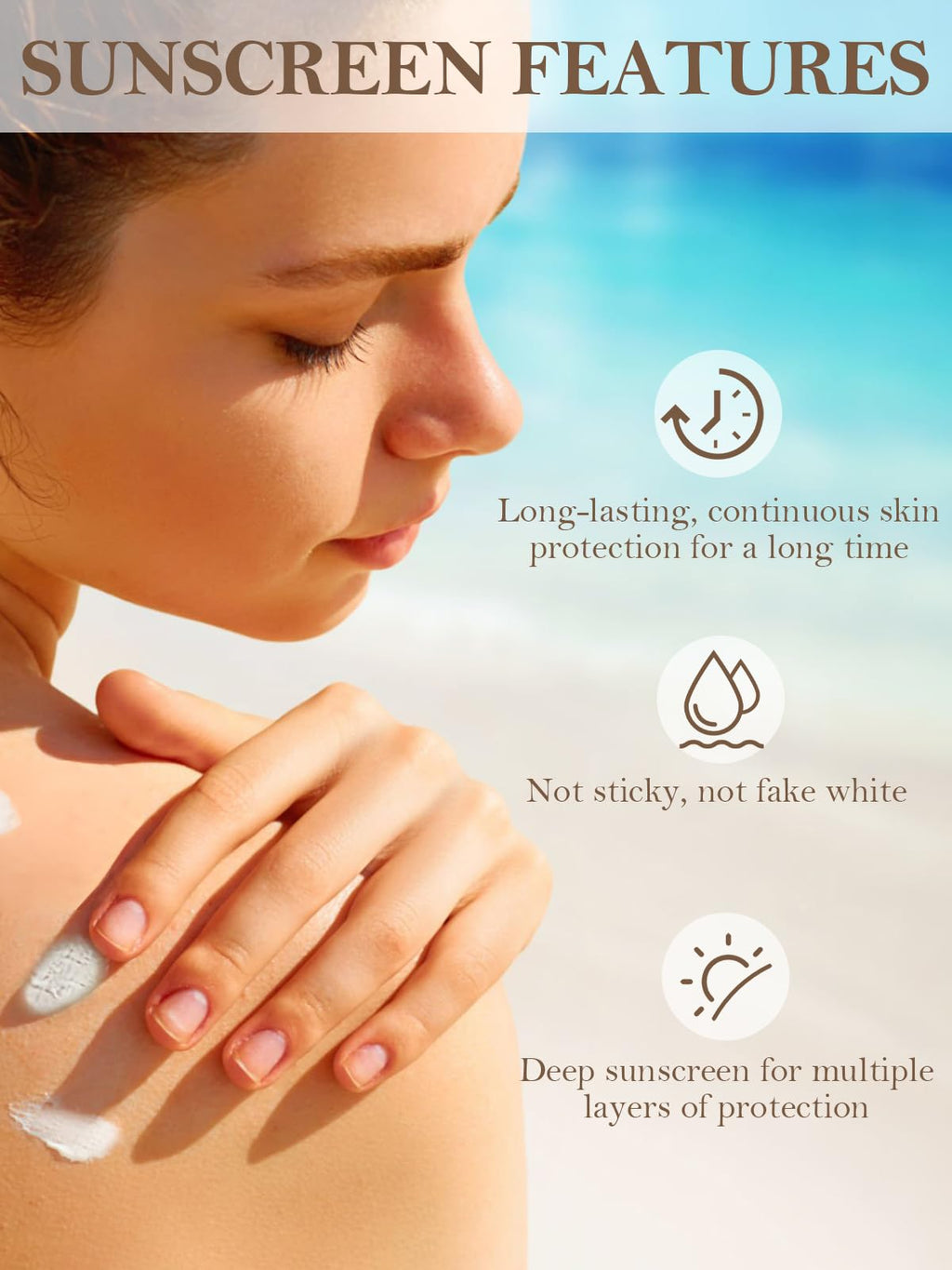 Beef Tallow Sunscreen, Sunscreen for Face, Natural Reef Safe Sunblock for Face Body, Non Greasy Clean Travel Sun Screen Sunblock for Sunmmer Outdoor Travel, 3 Packs