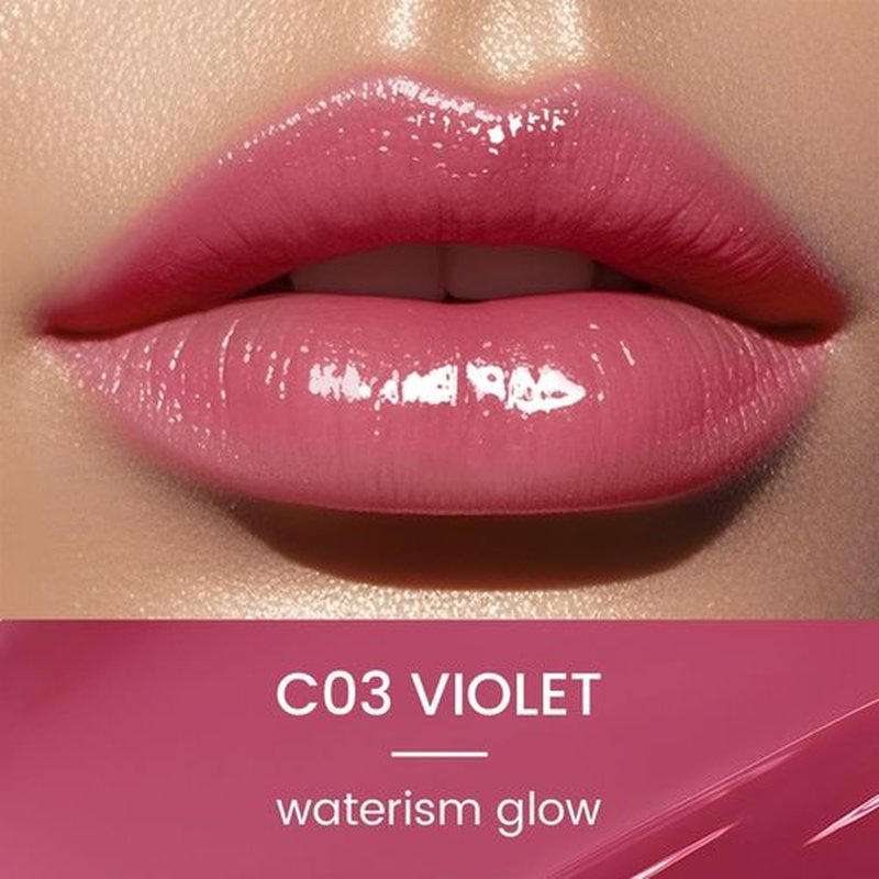 CATKIN Glossy Lip Balm - Ultra Hydrating Tinted Jelly for Plump, Soothing Lips | 0.12 oz C03 Violet