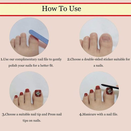 216Pcs French Tip Press on Toenails Mix Color Fake Toenails White French Press on Toe Nails Summer Acrylic Toenails Kit Short Square Glue on Toe Nails for Women Girls