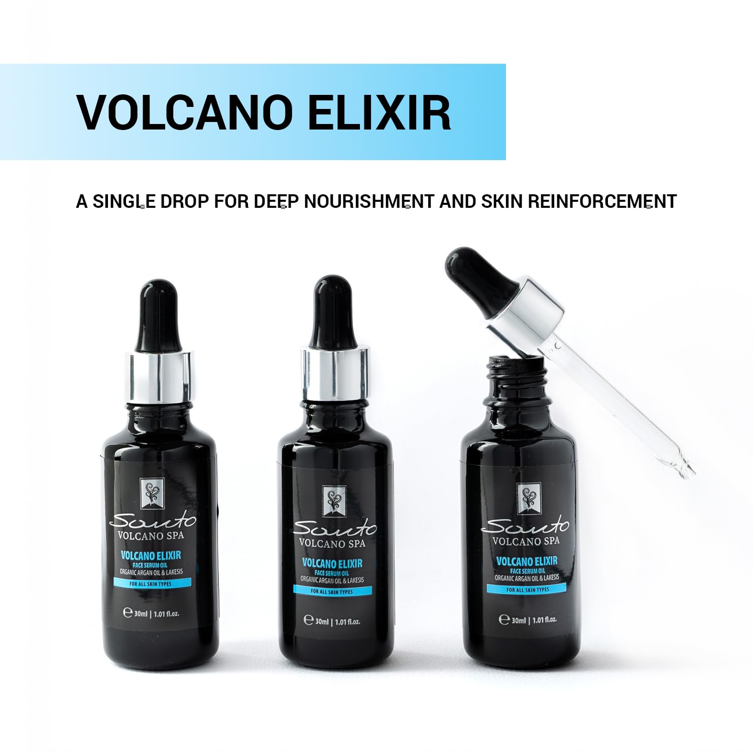 Volcano Elixir Face Serum Oil 30ml – Hydrating & Firming Facial Serum Oil with Lakesis (Mastic) – Face and Neck Anti Aging Facial Serum for Women