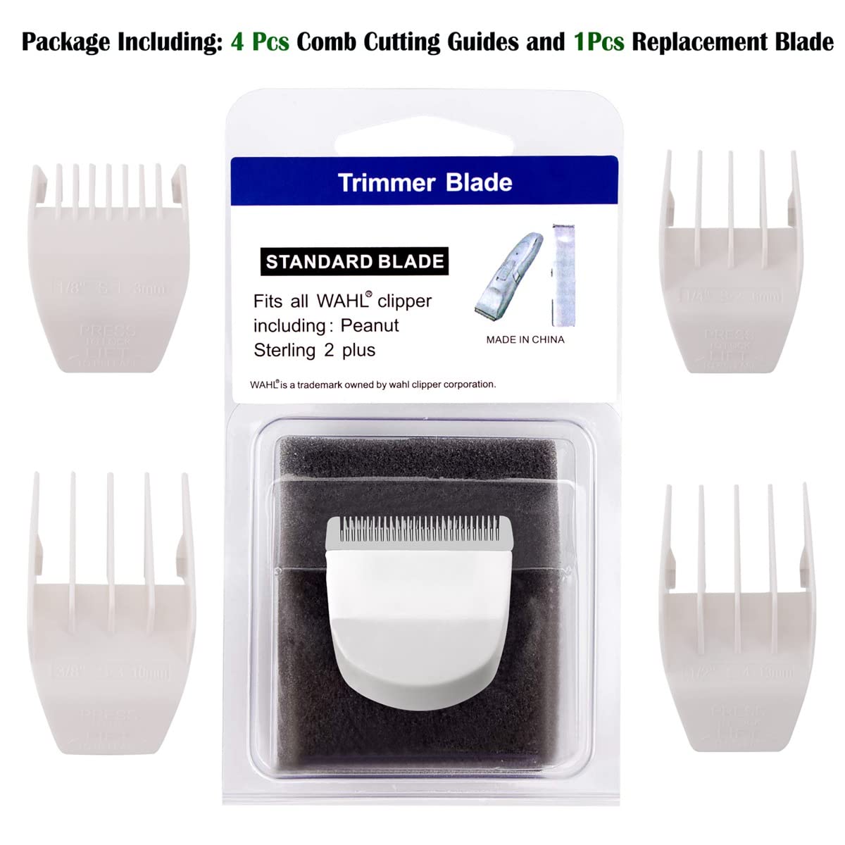 Replacement Blades #2068-300 Compatible with Wahl Peanut Clipper