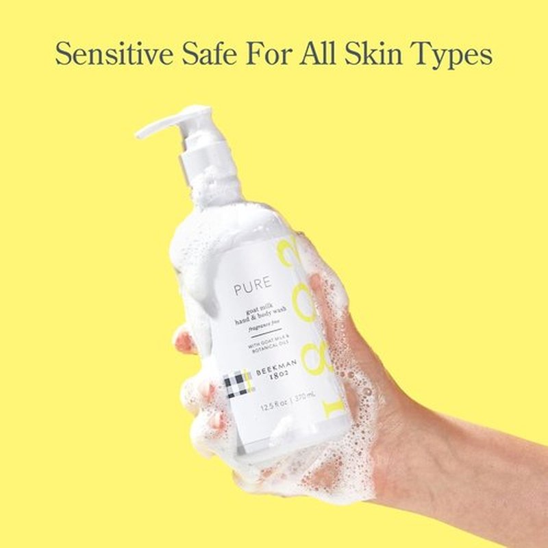 Beekman 1802 Goat Milk Hand Soap - Moisturizing Liquid Soap for Sensitive Skin | Fragrance-Free 12.5 fl oz