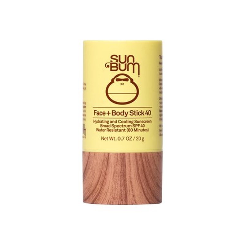 Sun Bum Original SPF 40 Cooling Face and Body Sunscreen Stick - Water resistant Broad Spectrum Facial Sunscreen - Hawaii 104 Act Compliant (Made Without Octinoxate & Oxybenzone) - Travel Size - 0.7 oz