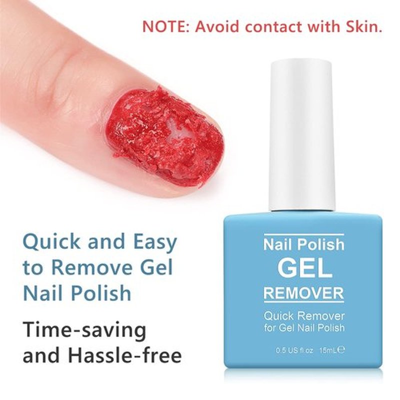 2 Pack Gel Nail Polish Remover, Gel Polish Remover for Nails, Easily Magic Soak-Off Gel Polish in 2-5 Minutes - Safe, No Need For Foil, Soaking Or Wrapping (with 1 Cuticle Pusher and Nail Scraper)