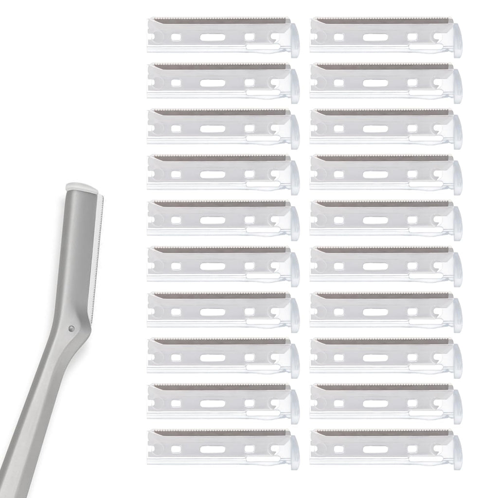 Facial Razor Replacement Blades Be suitable for Twee zerman Stainless steel blade. Pack of 20(No handle included)