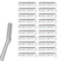 Facial Razor Replacement Blades Be suitable for Twee zerman Stainless steel blade. Pack of 20(No handle included)