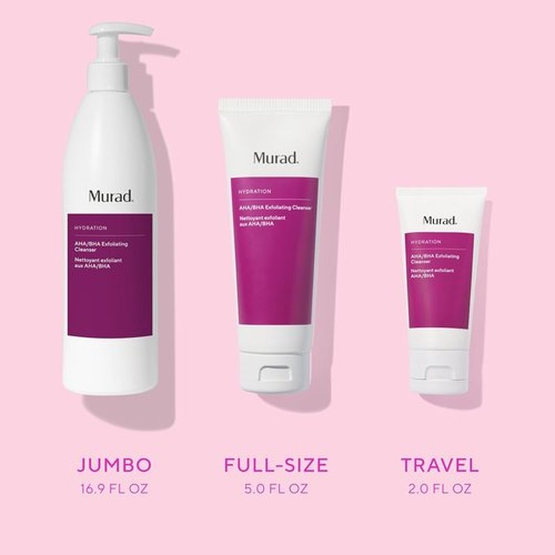 Murad AHA/BHA Exfoliating Cleanser - Triple-Action Face Wash with Salicylic, Lactic & Glycolic Acids - Smooths & Revitalizes Skin