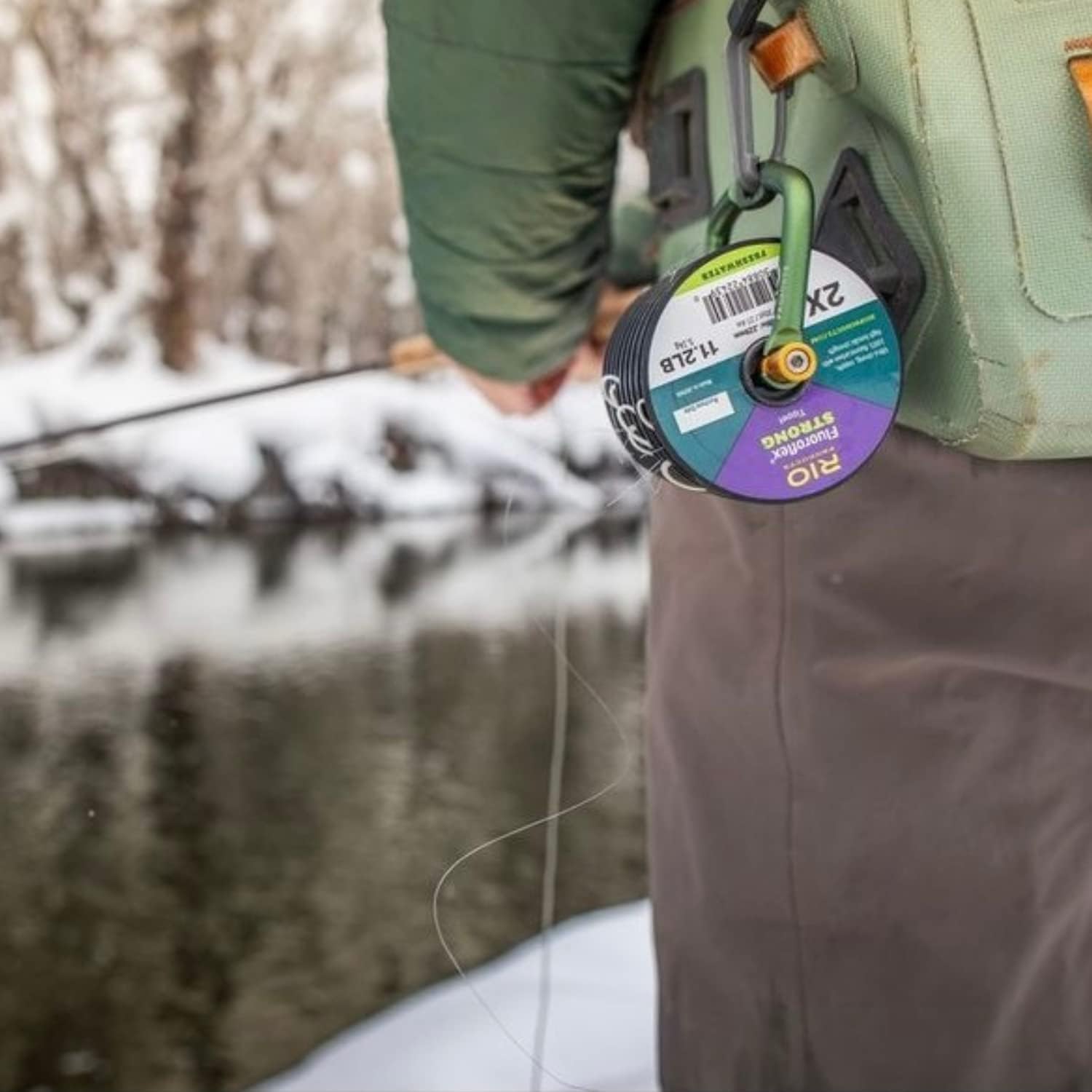 RIO Products Fly Fishing Tippet, Fluoroflex Strong Leader, 100% Fluorocarbon, 30YD Spool, 7.3lb (3.3kg) Test, 007in (.178mm) Diameter