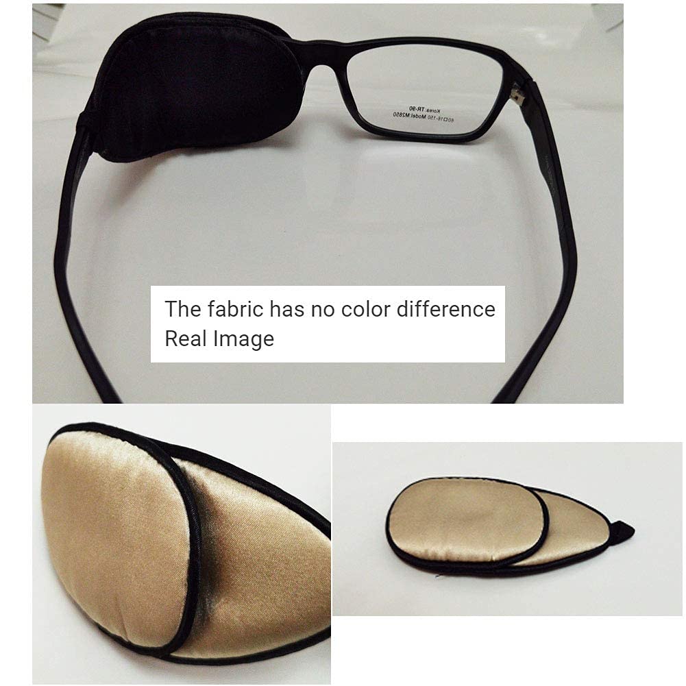 Adult Silk Glasses Eye Mask Amblyopia Strabismus Lazy Eye Patches (champagne)