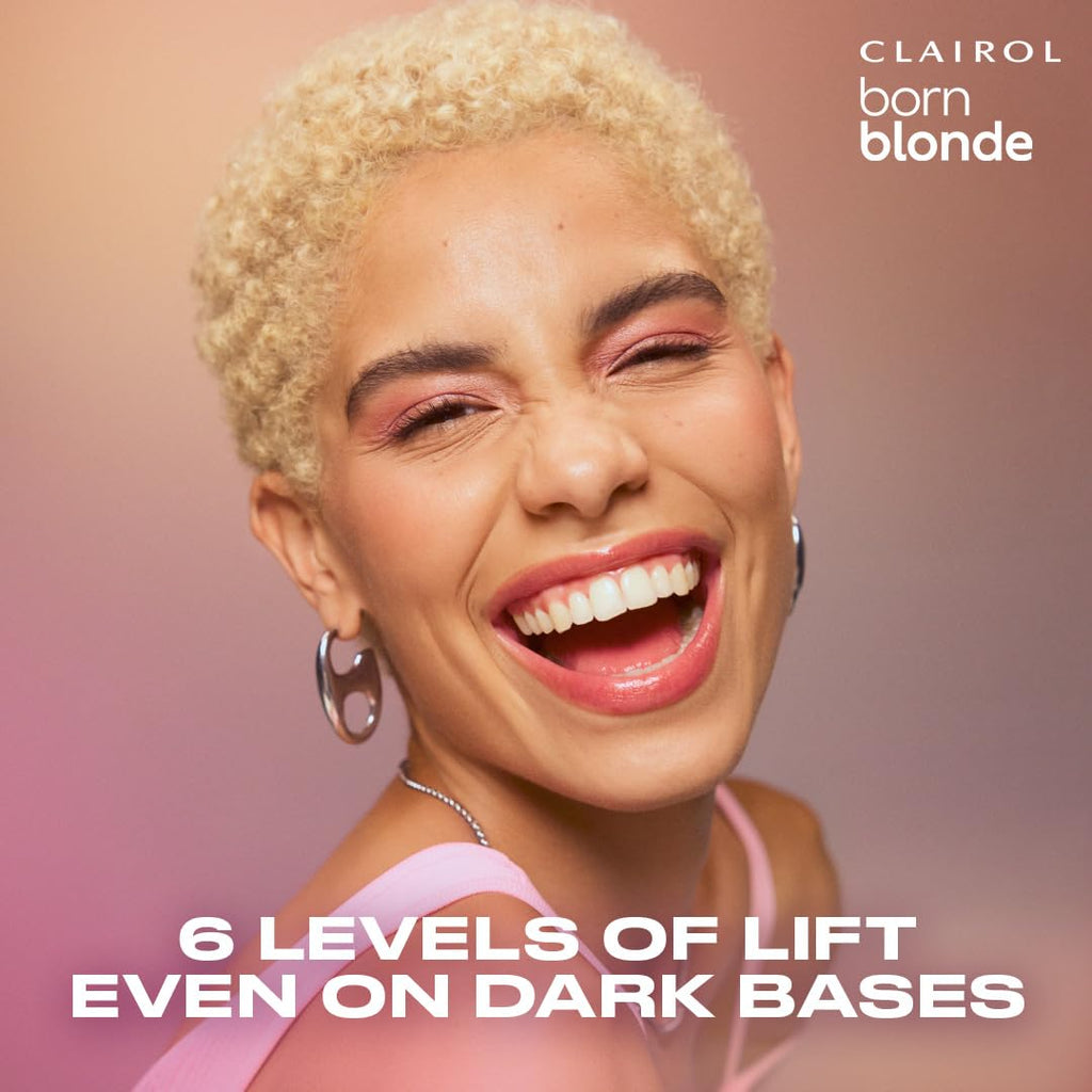 Clairol Born Blonde Extra Blonde Bleach Kit, Complete Lightening System, Up to 6 Levels Lighter Hair Color, Pack of 3 - Packaging May Vary