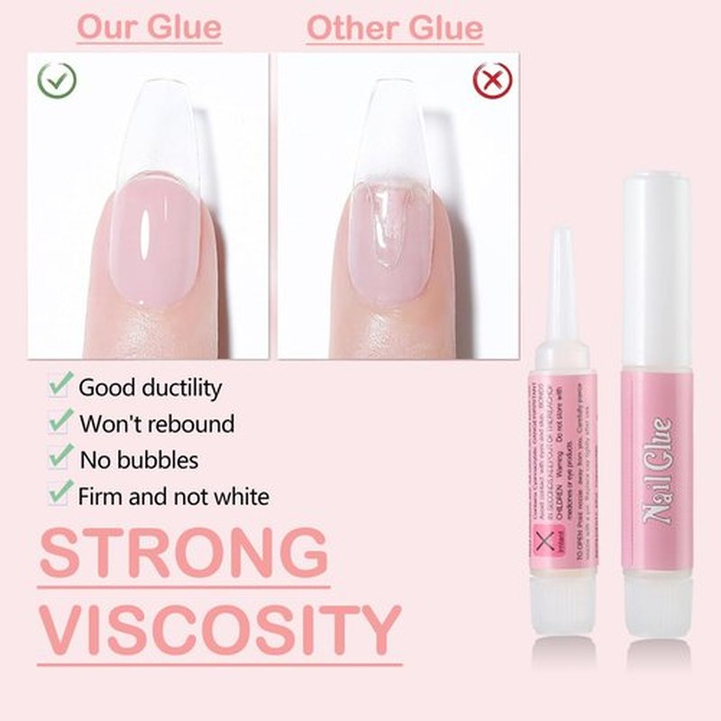 MUSILAN Nail Glue,Super Strong & Long-Lasting Nail Glue for Broken Acrylic Nails Press on Nails,Professional Ultra Quick Adhesive for Nail Art Supplies,0.07OZ/PCS(80PCS)