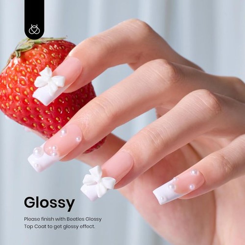 Beetles White Gel Nail Polish - 15ml Soak Off UV Gel for French Nail Art | Perfect for DIY Manicures