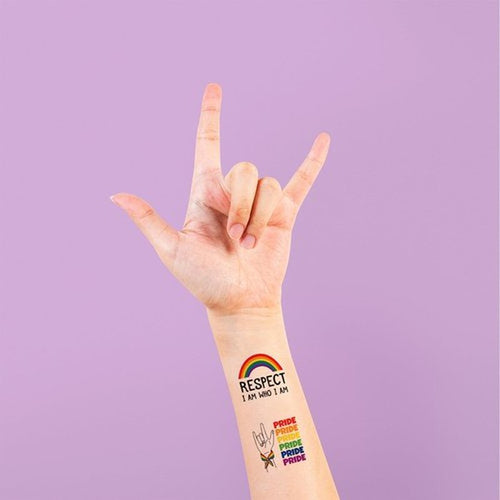 256PCS Pride Day Rainbow Tattoos – Love Gay LGBT Flag Stickers Parades Party Favors Supplies Decorations