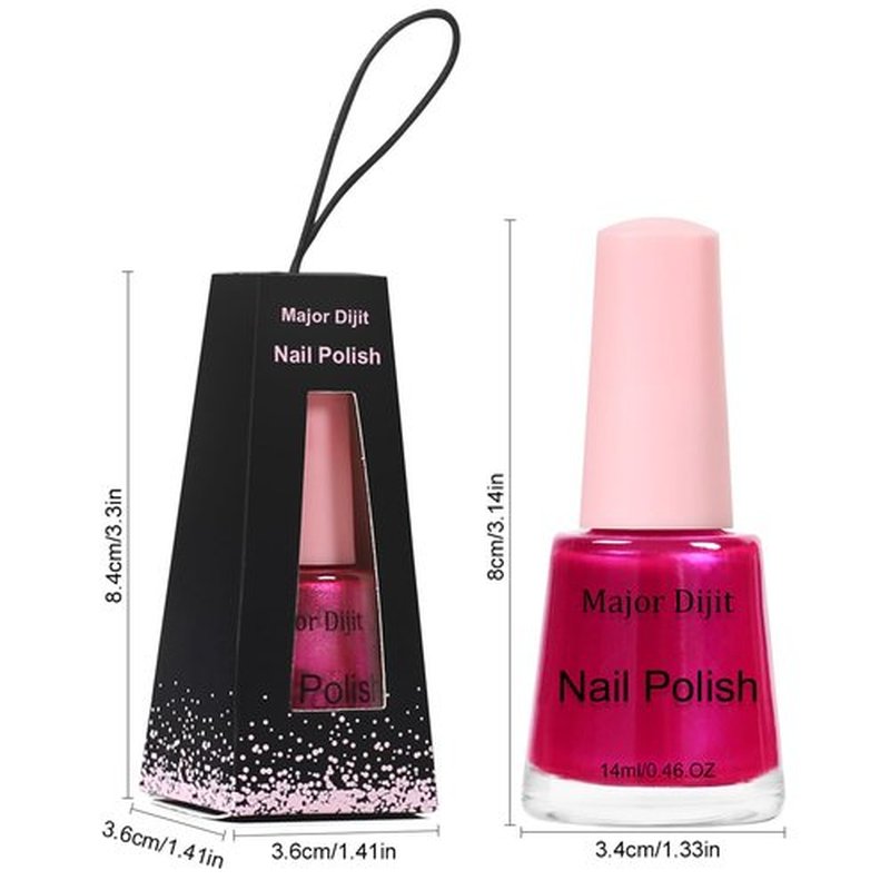 Major Dijit Quick Dry Nail Polish Crimson Popular Nail Lacquer for Nail Art Regular Nail Polish 0.46 fl oz.