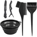 Yexixsr Professional Salon Hair Coloring Kit - 5 Pcs Hair Dyeing Tools with Brush, Bowl & Clips