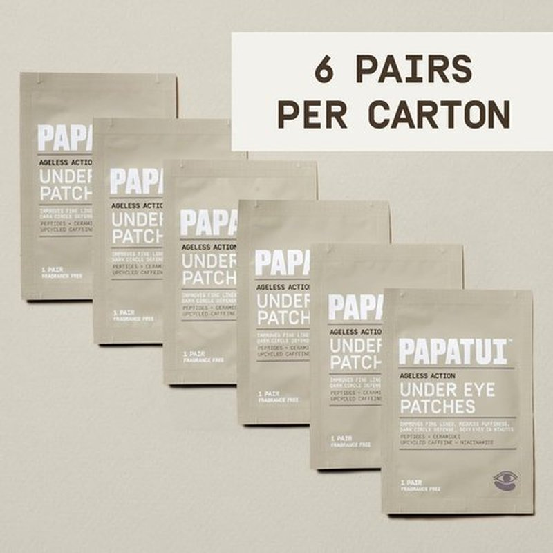 PAPATUI by Dwayne Johnson Fast-Acting Under Eye Patches for Men | Ageless Action to Reduce Puffiness, Dark Circles and Fine Lines | Made with Niacinamide, Hyaluronic Acid, Caffeine | 6ct