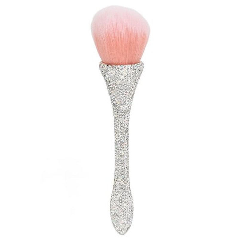Dioche Professional Nail Art Dust Brush, Nail Art Dust Powder Cleansing Brush, Remover Brush, Nail Art Brush Manicure BrushTool for Dust Removal, Blush (White)
