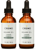 Cremo Beard Oil,Revitalizing Cedar Forest,1 fl oz - Restore Natural Moisture and Soften Your Beard To Help Relieve-Beard Itch,(Pack of 2)