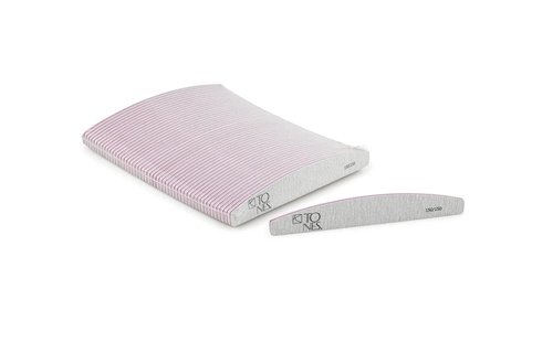 TONES (25 Pack) Double Sided Nail Files 150/150 - Double Sided Ergonomic Emery Boards for Natural Acrylic Gel Nails, Perfect for Nail Techs or DIY Nails at Home, Grit for Acrylic and Natural Nails