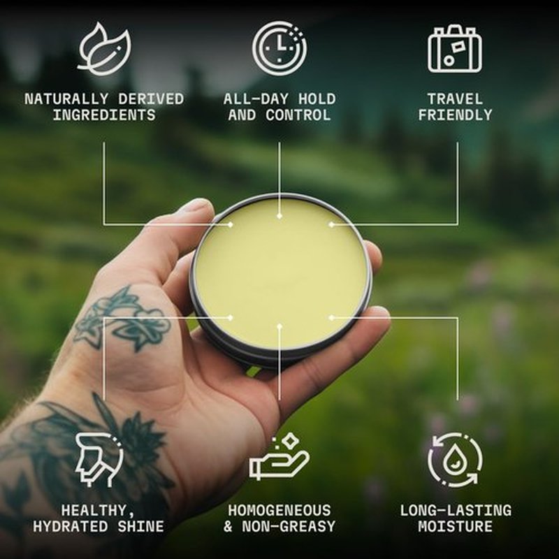 Striking Viking Beard Balm - Unscented 2 Ounces | Fragrance-Free Care & Styling with Argan & Jojoba Oils