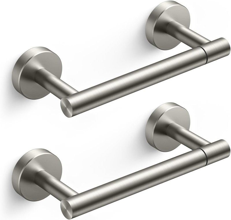 FORIOUS Stainless Steel Toilet Paper Holder - Rustproof Double Post Pivoting Design | 2 Pack