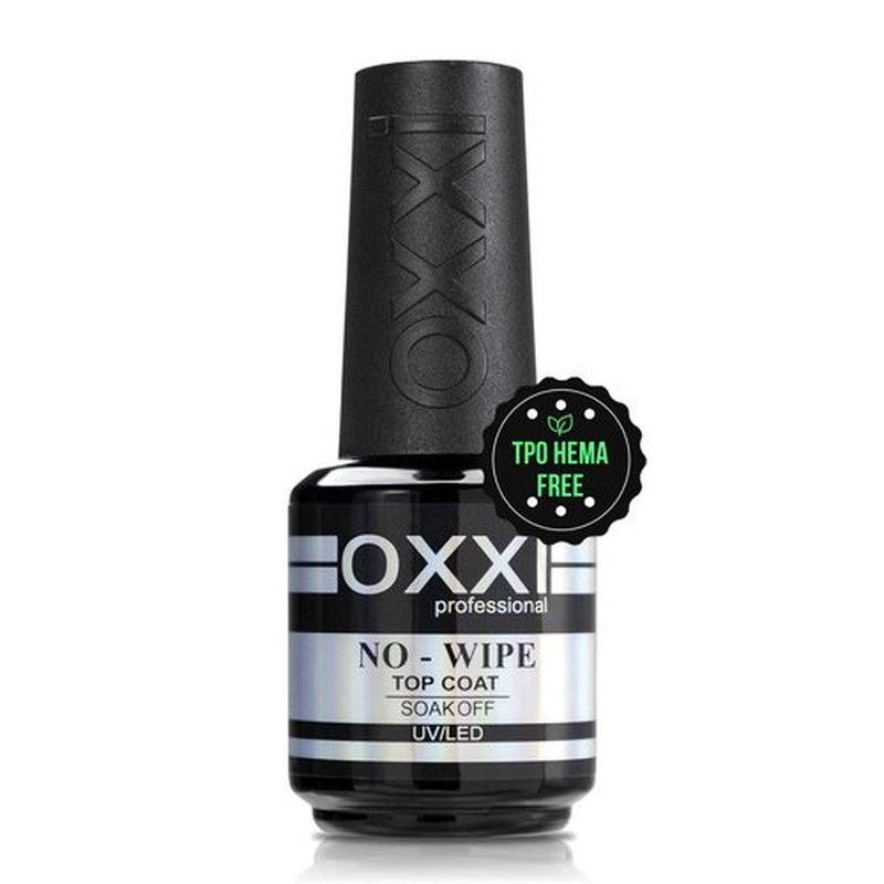 OXXI Professional No Wipe Top Coat Gel Nail Polish - Diamond-Like High Gloss, 15ml | HEMA Free, Long Lasting