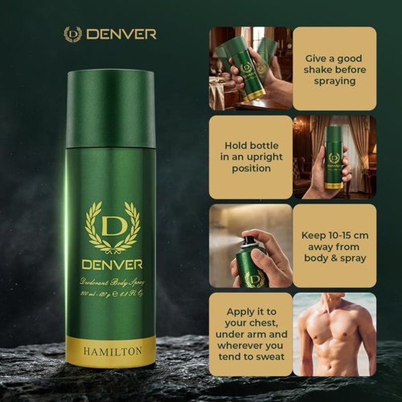 Denver Hamilton Nano Deodorant Body Spray for Men - Long-Lasting Lavender, Bergamot & Cedarwood Scent | 1.7 Fl Oz