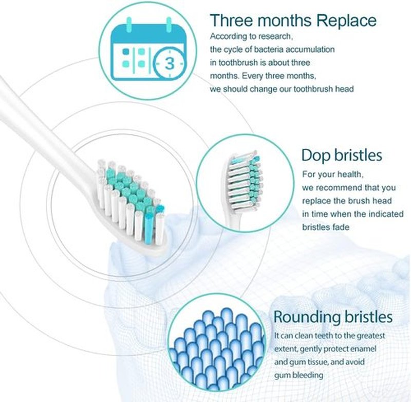 NEDIFON Replacement Toothbrush Heads - Compatible with Philips Sonicare | 8-Pack for Superior Clean