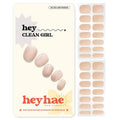 Heyhae Semi Cured Gel Nail Strips | Spring Nails No LED Lamp Needed Easy Apply & Remove | Includes 28 Strips, 1 Prep Pad, 1 Nail File & 1 Wooden Stick - Hey, Clean Girl