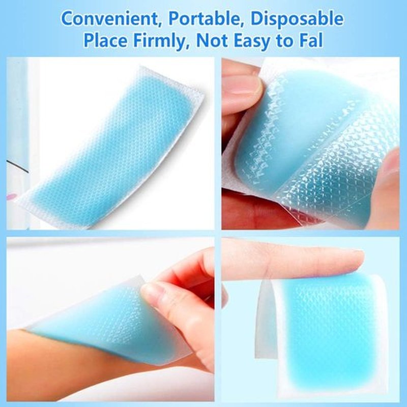 Skiennix Cooling Patches - Fever Relief & Pain Soothing - 20 Sheets in Blue
