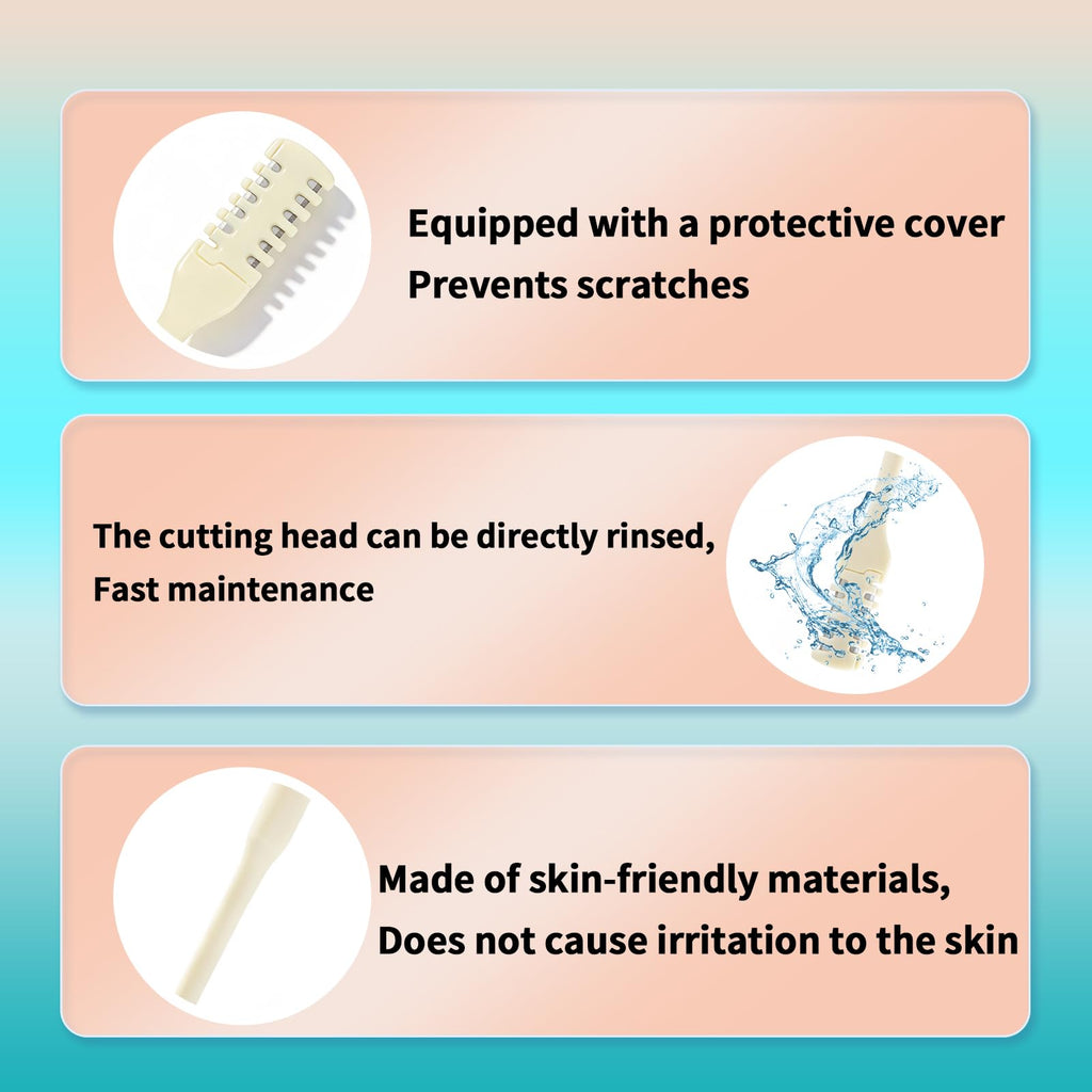 Haipeiyl 12 PCS 360°Manual Nose Hair Trimmer, Dual-Blade Manual Trimmer for Women Men Double Sided Nose Hairs Remover Tool (Beige)