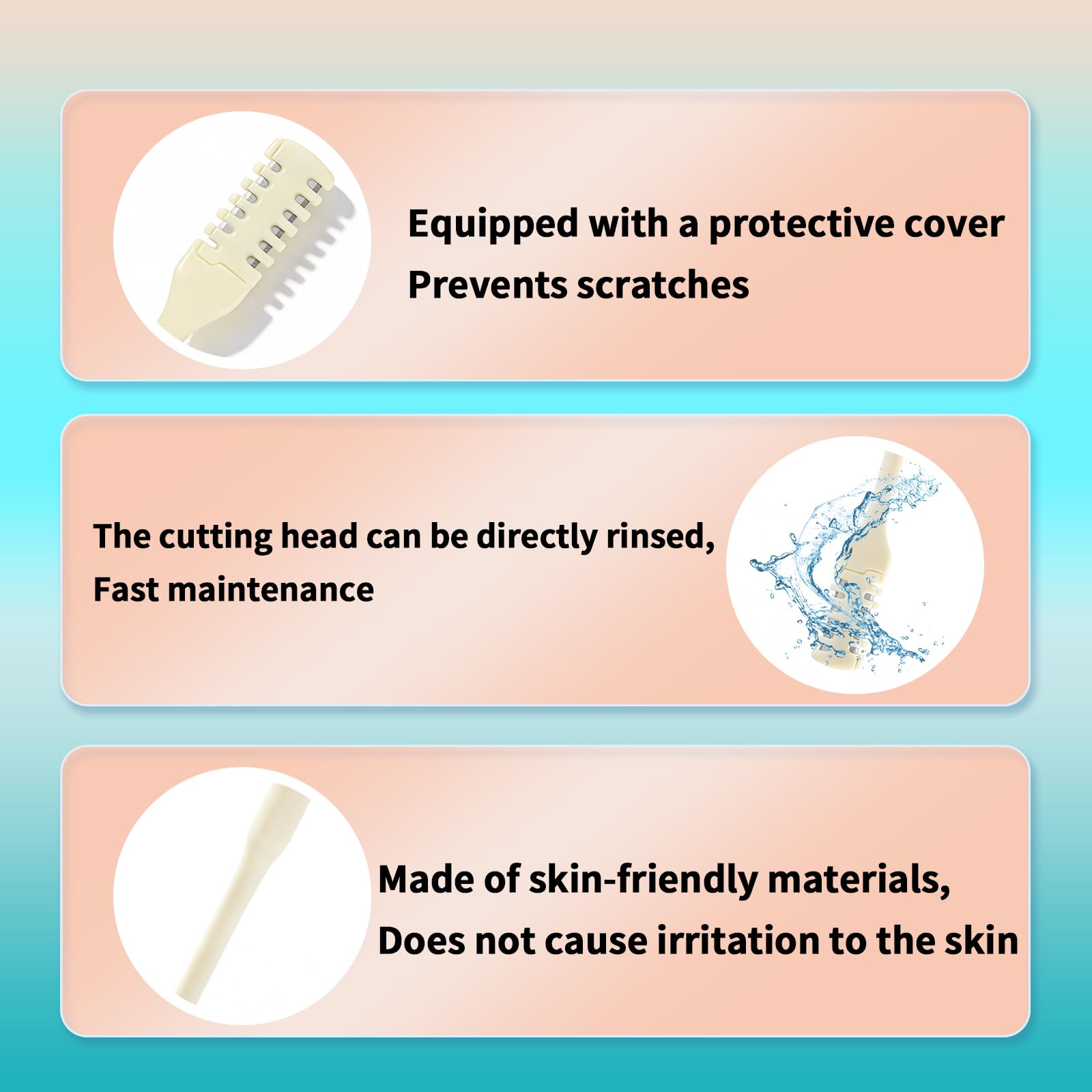 Haipeiyl 12 PCS 360°Manual Nose Hair Trimmer, Dual-Blade Manual Trimmer for Women Men Double Sided Nose Hairs Remover Tool (Beige)