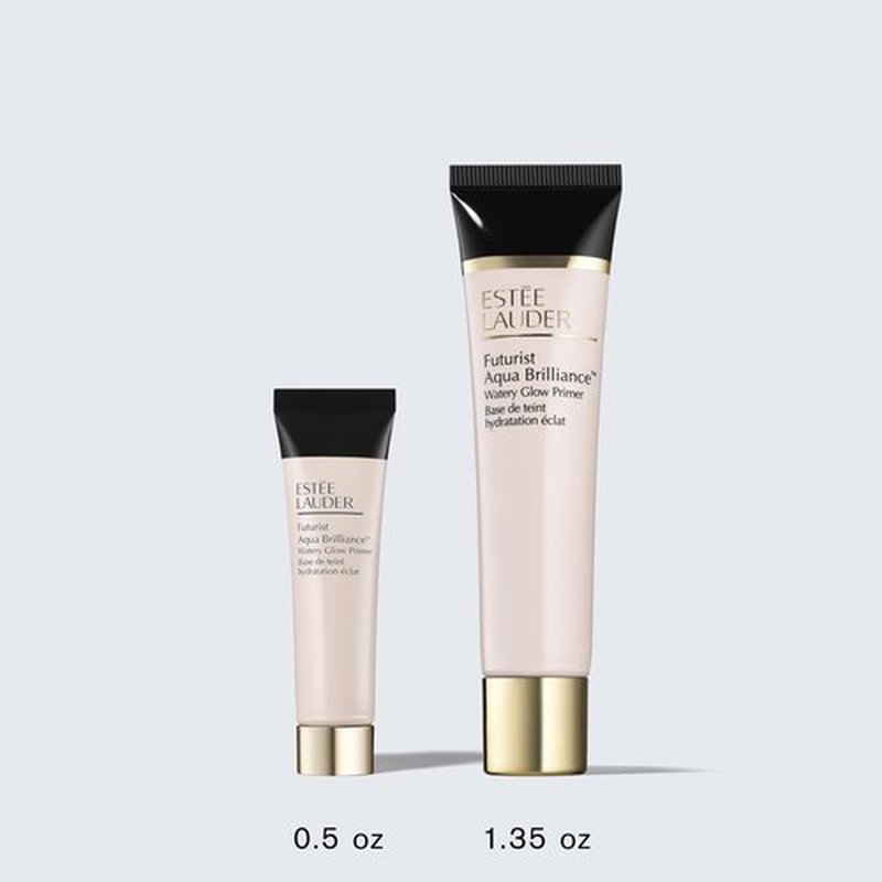 Estée Lauder Futurist Aqua Brilliance™ Watery Glow Makeup Primer with Hylauronic Acid for Triple Moisture, Travel Size, 0.5 Ounce