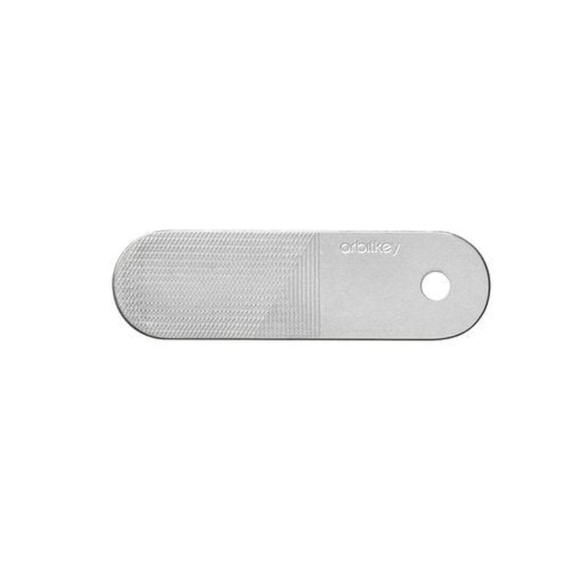Orbitkey Nail File & Mirror for Key Organizer or Key Ring, Add On | 2-in-1 Compact Beauty Tool Nail File & Mirror | Made with Stainless Steel, Slim and Durable