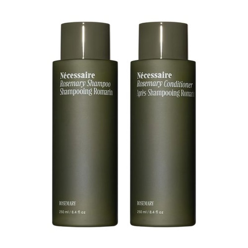Nécessaire Rosemary Hair Duo | Multi-Protein Strengthening Rosemary Shampoo and Conditioner Set For Thinning Hair. For Women + Men. Free Of Sulfates. Color-Safe. 250 ml / 8.4 oz