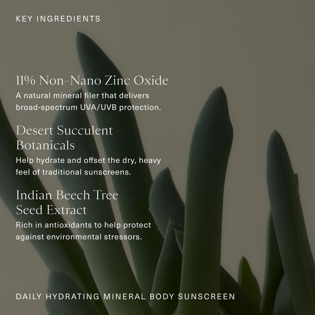 Oak Essentials Daily Hydrating Mineral Body Sunscreen SPF 30, Broad Spectrum 11% Non-Nano Zinc Oxide Sunblock, Lightweight Mineral Sunscreen for Dry Skin, Fast-Absorbing, Non-Greasy Finish