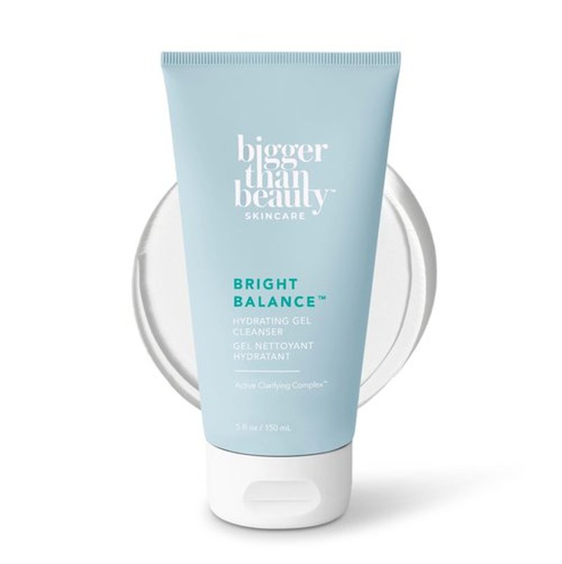 Bigger Than Beauty Skincare Hydrating Gel Cleanser, Face Wash with Hyaluronic Acid & Vitamin C for All Skin Types, Daily Skin Care, Makeup Remover for Women, Facial Cleanser, Vegan & Cruelty Free