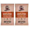 Dr. Squatch Beast Wipes - Flushable Adult Wipes for Men - Soothing and Refreshing - 2 Pack Wood Barrel Bourbon