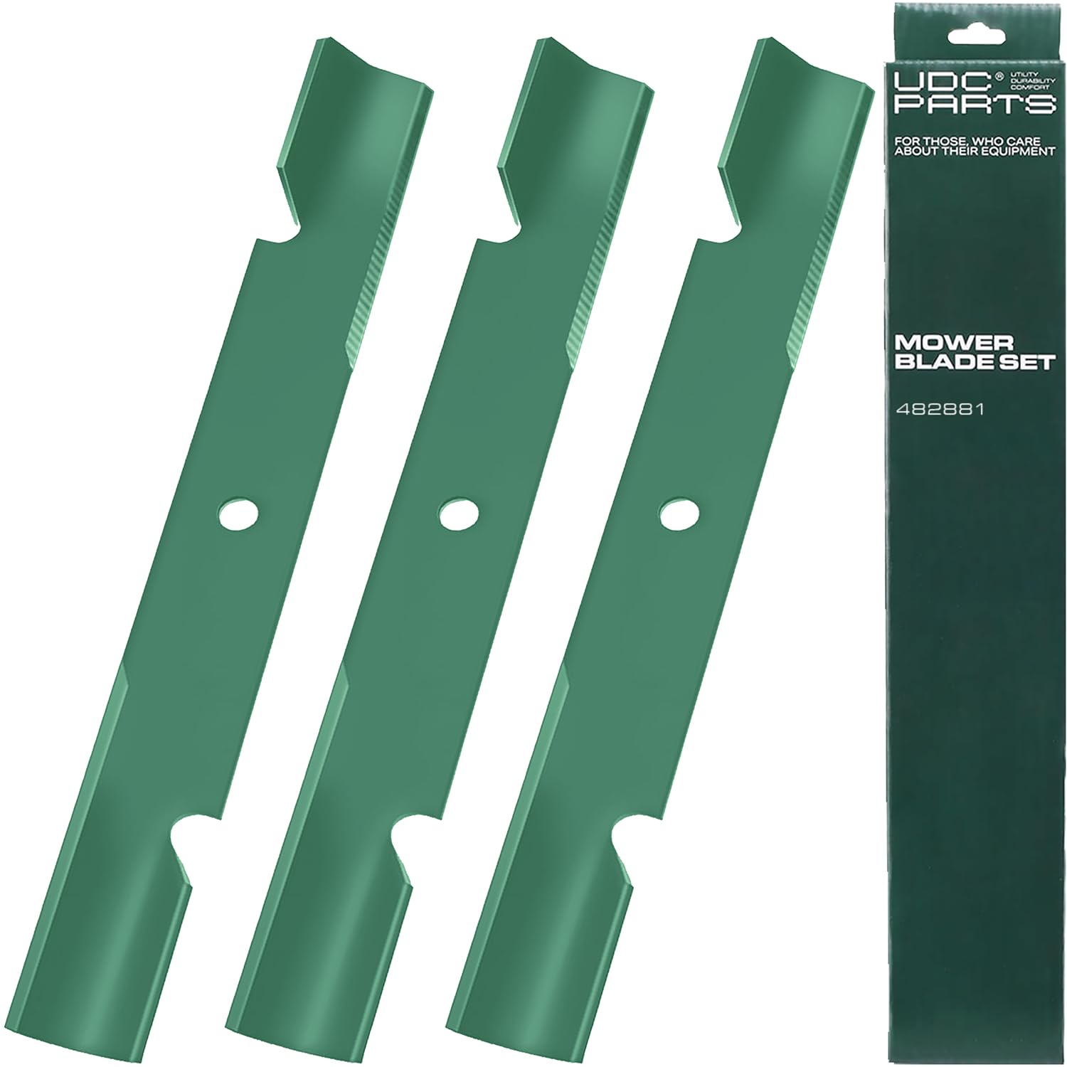 UDC Parts 482881 Mower Blades Replacement for Scag 61 Inch Turf Tiger II Cheetah 61" Tiger Cat 481712 482879 481159 STTII-61V STT61V SCZ61V SCZ61RD SCZII-61V SVRXL-61V SVRII-61V / 3 Pack High Lift