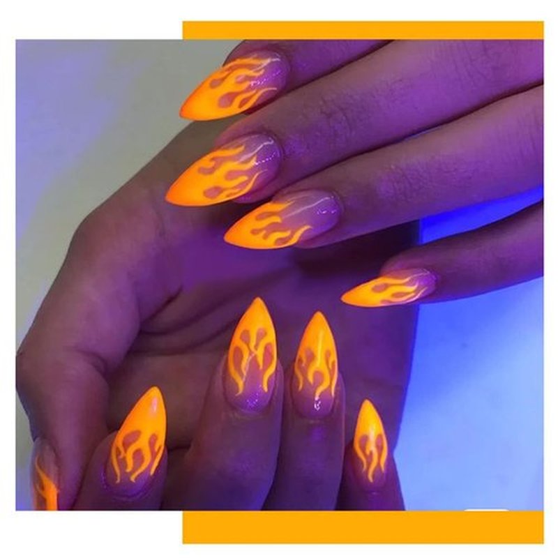 RoseFlower Neon Bright Luminous Poly Nail Gel Set 8 Colors Fluorescent Poly Nail Extension Gel Kit Builder Nails Enhancement Gel for Beginner Professional French Art Design Salon DIY at Home #4