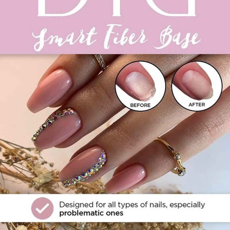 DIDIER LAB Premium Fiber Base Gel Polish Neutral - LED UV Gel Base Coat - Long Lasting Soak Off Gel Nail Base Coat with Vitamins and Minerals - Strengthens Thin Damaged Nails - 0.34 fl oz